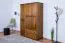 Armoire | 3 portes battantes | 2 tiroirs | 5 casiers | avec tringle à vêtements | 135 cm de large | Bois massif | Couleur: Chêne Rustique Abbildung