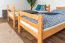 Lit superposé pour enfants 90 x 190 cm | Bois massif: Hêtre | Laqué Naturel | convertible en 2 lits simples | Incl. Sommier à lattes déroulable Abbildung