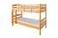 Lit superposé pour enfants 90 x 190 cm | Bois massif: Hêtre | Laqué Naturel | convertible en 2 lits simples | Incl. Sommier à lattes déroulable Abbildung