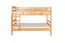 Lit superposé pour enfants 90 x 190 cm | Bois massif: Hêtre | Laqué Naturel | convertible en 2 lits simples | Incl. Sommier à lattes déroulable Abbildung