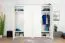 Grande 251 cm de large Armoire avec 4 portes | Couleur: Ivoire Abbildung