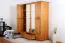 162 cm de large Armoire avec 4 portes, 8 casiers et 3 tiroirs en bois massif | Couleur: Aulne | Profondeur: 60 cm Abbildung