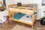 Lit superposé pour enfants 140 x 200 cm | Bois massif: Hêtre | Laqué Naturel | convertible en 2 lits simples | Incl. Sommier à lattes déroulable Abbildung