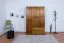 Armoire | 3 portes battantes | 2 tiroirs | 5 casiers | avec tringle à vêtements | 135 cm de large | Bois massif | Couleur: Chêne Rustique Abbildung