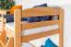 Lit superposé pour enfants 90 x 190 cm | Bois massif: Hêtre | Laqué Naturel | convertible en 2 lits simples | Incl. Sommier à lattes déroulable Abbildung