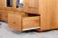 162 cm de large Armoire avec 4 portes, 8 casiers et 3 tiroirs en bois massif | Couleur: Aulne | Profondeur: 60 cm Abbildung