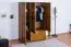 Armoire | 3 portes battantes | 2 tiroirs | 5 casiers | avec tringle à vêtements | 135 cm de large | Bois massif | Couleur: Chêne Rustique Abbildung