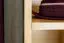 Étroite Armoire | 2 portes battantes | 4 casiers | 1 tiroir | avec tringle à vêtements | 65 cm de large | Bois massif | Couleur: Naturel Abbildung