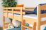 Lit superposé pour enfants 90 x 190 cm | Bois massif: Hêtre | Laqué Naturel | convertible en 2 lits simples | Incl. Sommier à lattes déroulable Abbildung