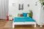 Lit en bois 180 x 200 cm Pin massif Blanc avec sommier à lattes Abbildung