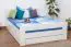 Hêtre Lit avec espace de rangement 140 x 200 cm Blanc Abbildung