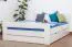 Lit avec espace de rangement Hêtre massif 140 x 200 cm Blanc Abbildung
