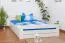 Blanc Hêtre Bois massif Lit 180 x 200 cm Blanc Abbildung