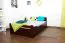 Bois massif Cadre de lit Hêtre 120 x 200 cm Brun foncé Abbildung