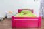 Hêtre Bois massif Cadre de lit 120 x 200 cm Rose Abbildung