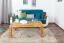 Table d'appoint Table basse Chêne Bois massif Couleur: Naturel 45x120x80 cm Abbildung