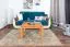 Table basse Coeur de Hêtre Bois massif Couleur: Naturel 45x80x80 cm Abbildung