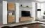 Mur de salon design Balestrand 92 | Blanc & Chêne wotan | 180 x 330 x 40 cm | Push-to-open
