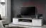 Meuble TV avec fonction push-to-open Nese 06, Couleur : Blanc brillant / Chêne San Remo - Dimensions : 43 x 190 x 48 cm (H x L x P)