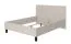 Lit double / Design neutre / Couleur : Cachemire / Surface de couchage : 160 x 200 cm / Pieds : Noir / Protection des bords ABS