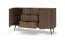 Commode / Couleur : Chêne Dunin / 3 tiroirs / Éclairage LED inclus / 154 x 40 x 83 cm / 2 portes / Fonction soft-close / 4 compartiments / Buffet / Pieds métalliques fins
