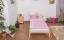 Lit simple / lit d'appoint en bois de pin massif, naturel A14, sommier à lattes inclus - Dimensions 90 x 200 cm 