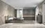 Lit double Vaitele 19 | Anthracite brillant & Noyer | Surface de couchage 160 x 200 cm