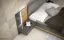 Lit double Vaitele 19 | Anthracite brillant & Noyer | Surface de couchage 160 x 200 cm