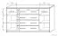 Commode Pamulang 12, couleur : Chêne de Sonoma - Dimensions : 91 x 162 x 40 cm (H x L x P)