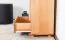 Vitrine en pin massif finition aulne | Junco 34 | 195 x 77 x 34 cm | Design moderne et robuste
