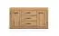 Commode / Buffet moderne Athens 04 / 3 tiroirs / Couleur : Chêne Evoke / Dimensions : 160 x 40 x 85 cm / 2 portes / Poignées : Plastique / Fermeture en douceur