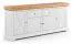 Commode Bresle 04 | Pin massif | Blanc / Naturel | 85 x 200 x 41 cm