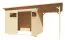 Abri de jardin Menden 04 avec toit rapporté, naturel - Abri de jardin en éléments de 18 mm, surface au sol : 9,49 m², toit à une pente, double porte en bois massif