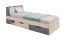 Lit enfant ou adolescent Chiny 14 | 90 x 200 cm | Chêne et gris | Design moderne, gain de place