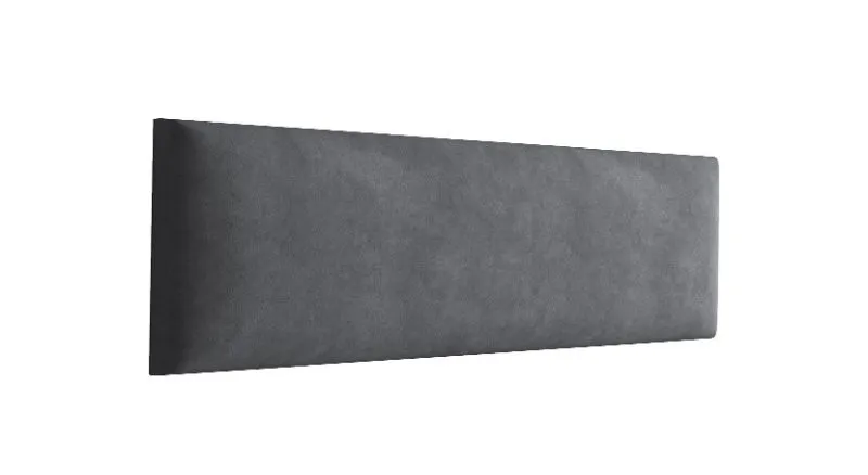 Panneaux rembourrés, lot de 10, Couleur : Anthracite, Revêtement : Velours, dimensions : 40 x 15 cm