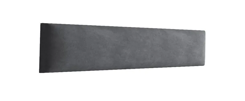 Panneaux rembourrés, lot de 10, Couleur : Anthracite, Revêtement : Velours, dimensions : 80 x 15 cm