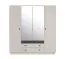 Armoire 4 portes Niel 16 | 3 tiroirs | Cachemire élégant | 1 tringle | 9 étagères bois | 210 x 200 x 56 cm | 11 compartiments