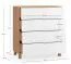 Commode 4 tiroirs beige | Éclairage LED à capteur | Design sobre | Soft-Close | 90 x 47 x 99 cm