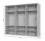 Armoire à portes battantes avec deux portes miroir Neiafu 75, Couleur : Cachemire, dimensions : 224 x 272 x 56 cm, Système de fermeture Soft-Close, trois tringles à vêtements, avec cadre LED