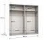 Armoire penderie 2 portes miroir Korab 78 | Chêne artisan | 2 m | Soft-Close | Poignées noires