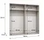 Armoire penderie Korab 84 noire | 2 tringles | Fermeture douce | 2 m de large | Poignées couleur cachemireées | 2 compartiments | Portes battantes
