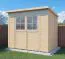 Steiner Maison de jardin Glücksburg 03 / porte à double battant avec fenêtre / plancher inclus / naturel / surface au sol : 4,24 m² / toit à une pente / Abri de jardin en bois