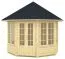 Abri de jardin Schneeberg avec plancher - Maison en madriers de 40 mm, Surface au sol : 6,5 m², Toit en toile