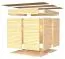 Abri de jardin Basel 02 avec toit rapporté, plancher inclus, naturel - en éléments de 19 mm, surface au sol : 5,10 m², toit plat
