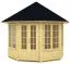 Bois-Maison de jardin 2,48 x 2,48 mètres (incl. toit) | 4 fenêtres | 40 mm Madriers |Naturel non traité | Toit en toile | incl. plancher | en épicéa nordique Abbildung