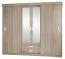 220 cm de large Armoire avec 4 portes, 5 casiers et 2 tiroirs | Couleur: Chêne Sonoma  | Profondeur: 62 cm Abbildung