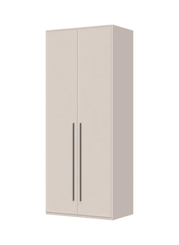 Armoire deux portes Neiafu 01 | Cachemire | Soft-close | 224 x 92 x 56 cm | Pieds réglables