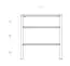 Table de chevet / Étagère Wellsford 05, bois de hêtre massif huilé - Dimensions : 64 x 60 x 36 cm (H x L x P)