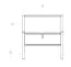 Table de chevet Wellsford 06, chêne massif huilé - Dimensions : 64 x 60 x 36 cm (H x L x P)