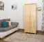 Penderie en bois Armoire Armoire de chambre à coucher, Couleur: Naturel 190x80x60 cm